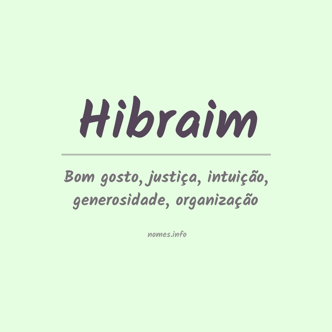 Significado do nome Hibraim