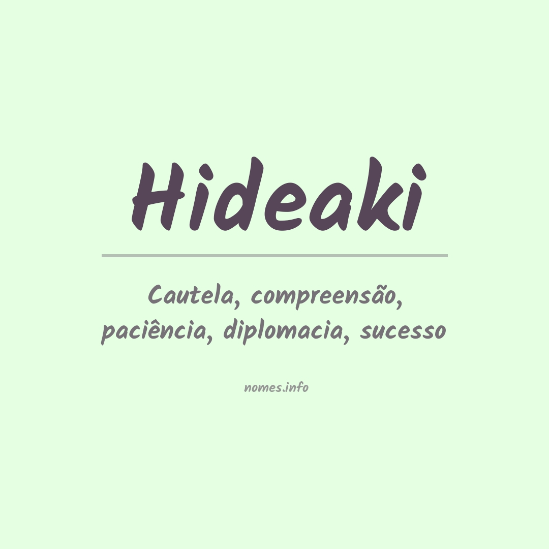 Significado do nome Hideaki
