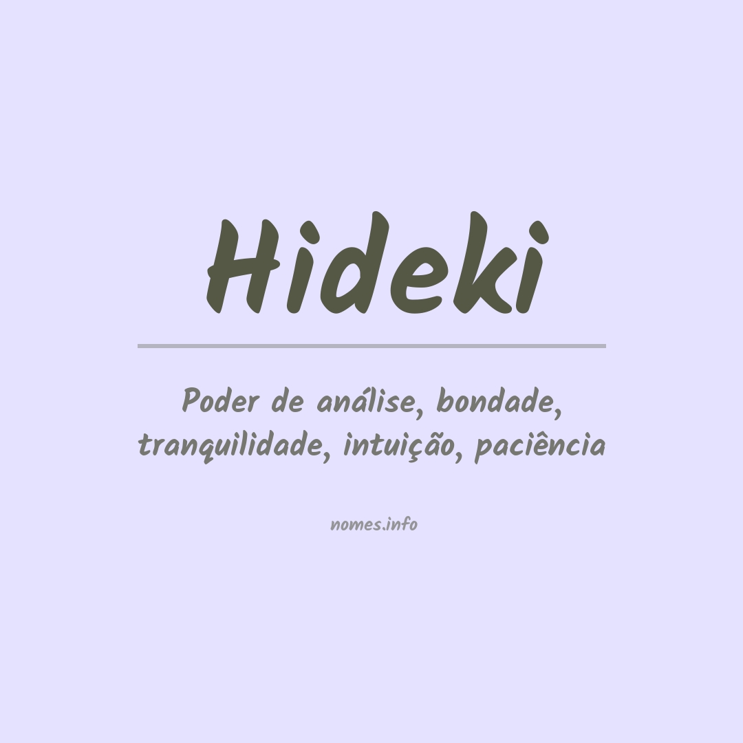 Significado do nome Hideki