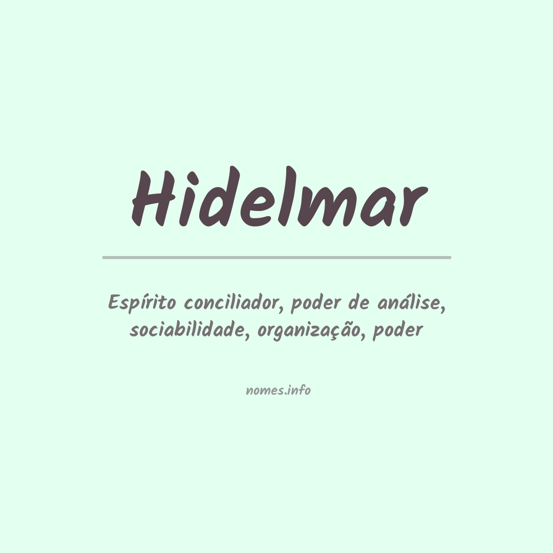 Significado do nome Hidelmar