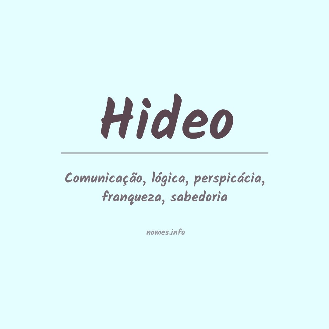 Significado do nome Hideo