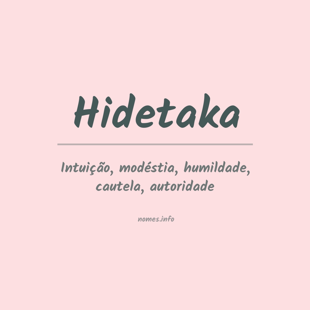 Significado do nome Hidetaka