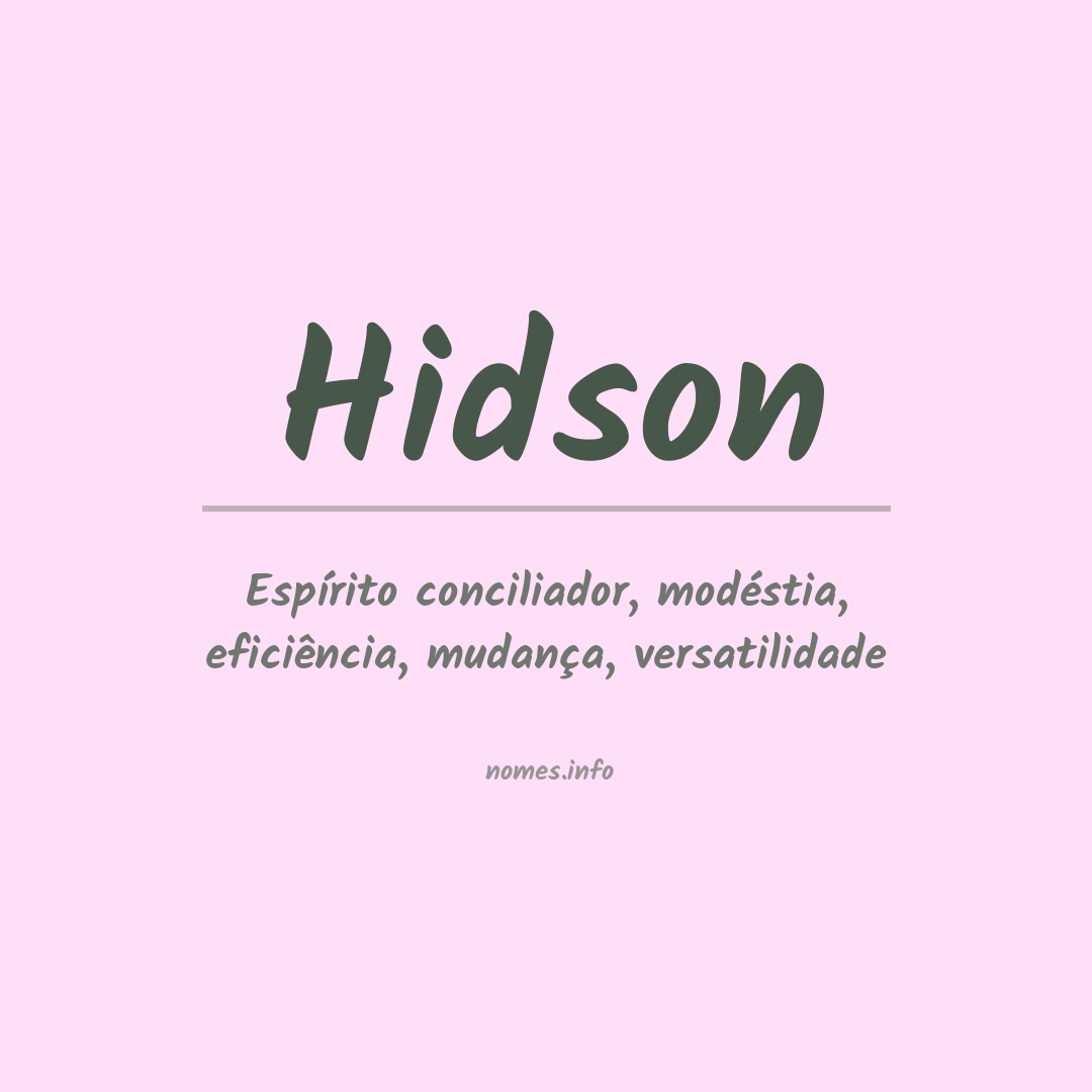 Significado do nome Hidson