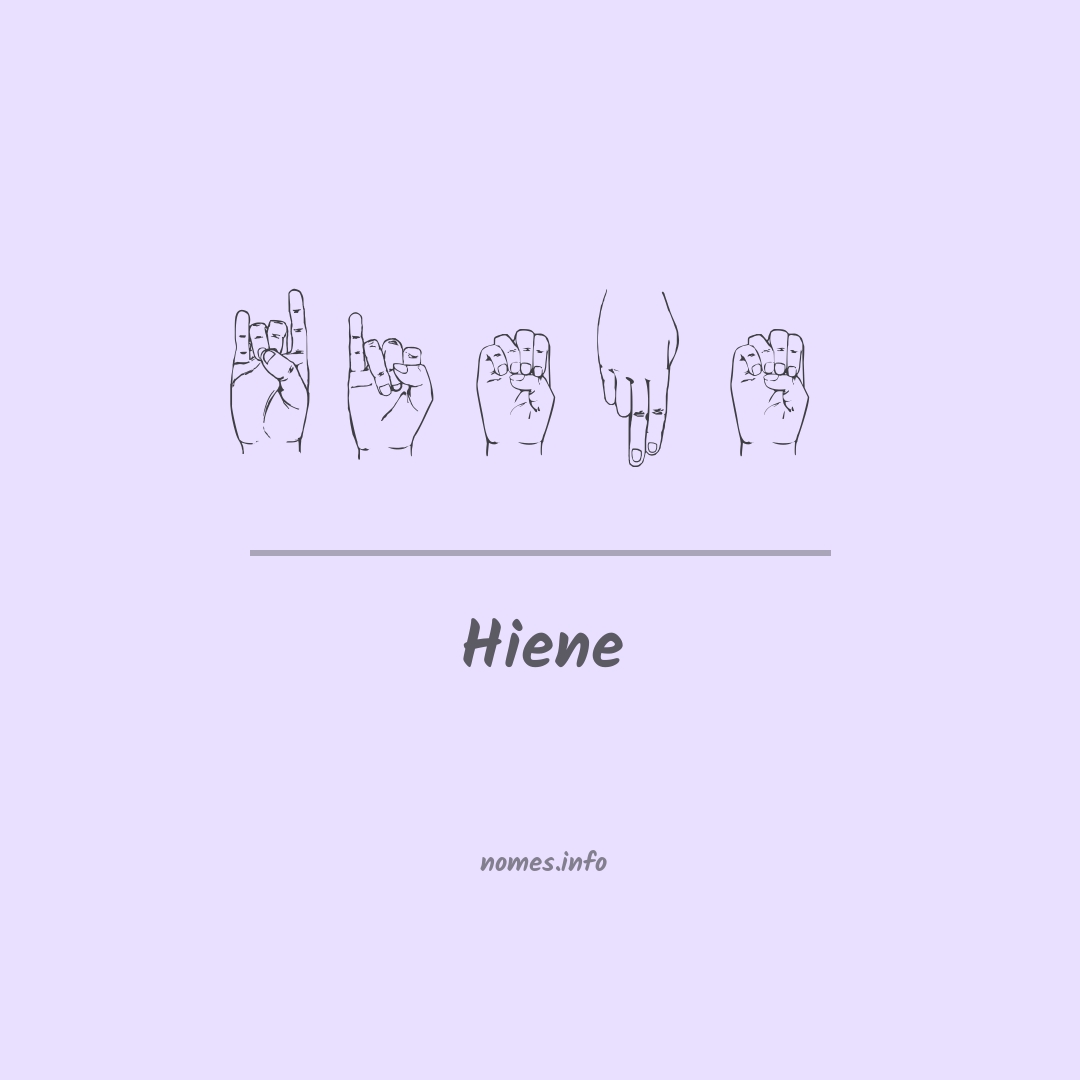 Hiene em Libras
