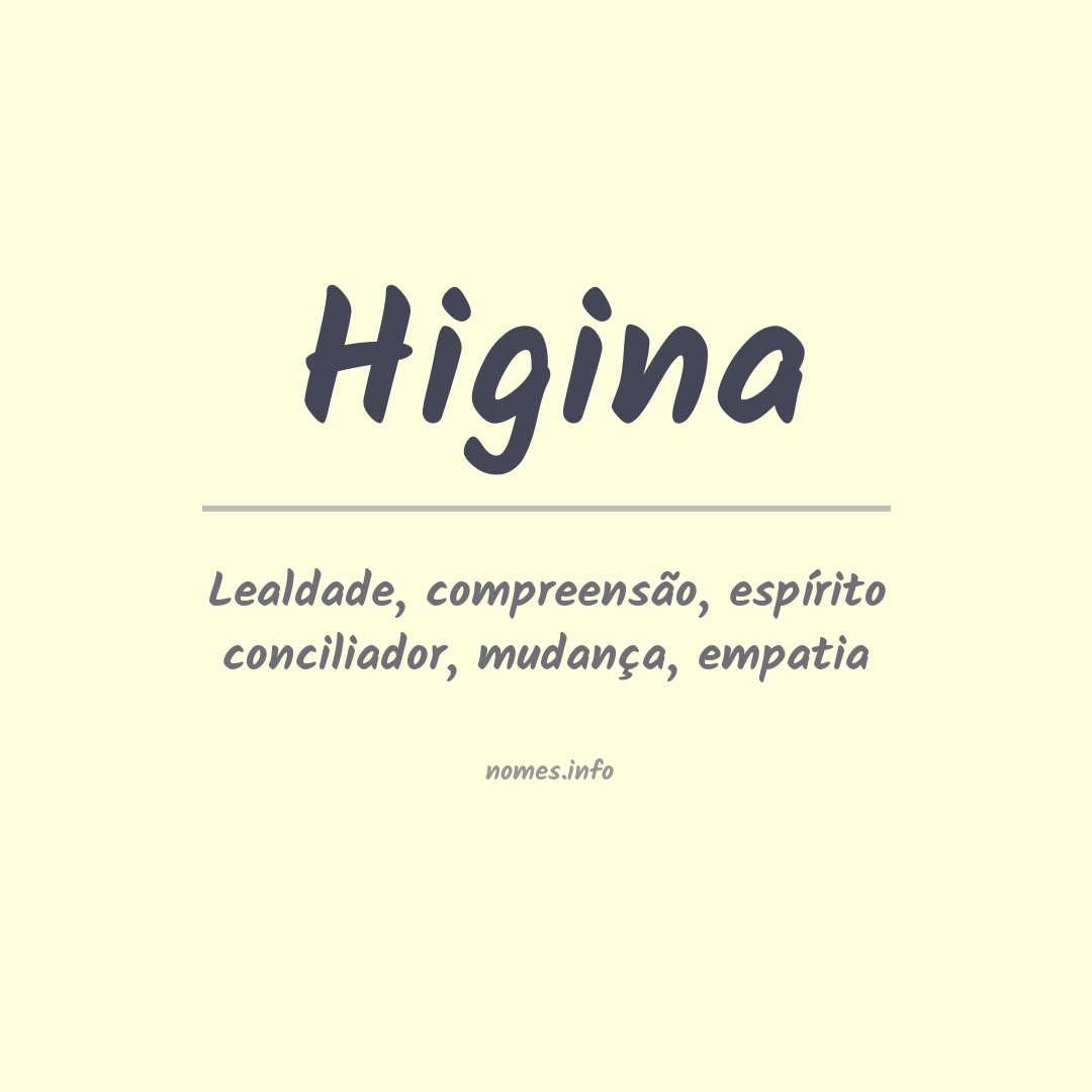 Significado do nome Higina