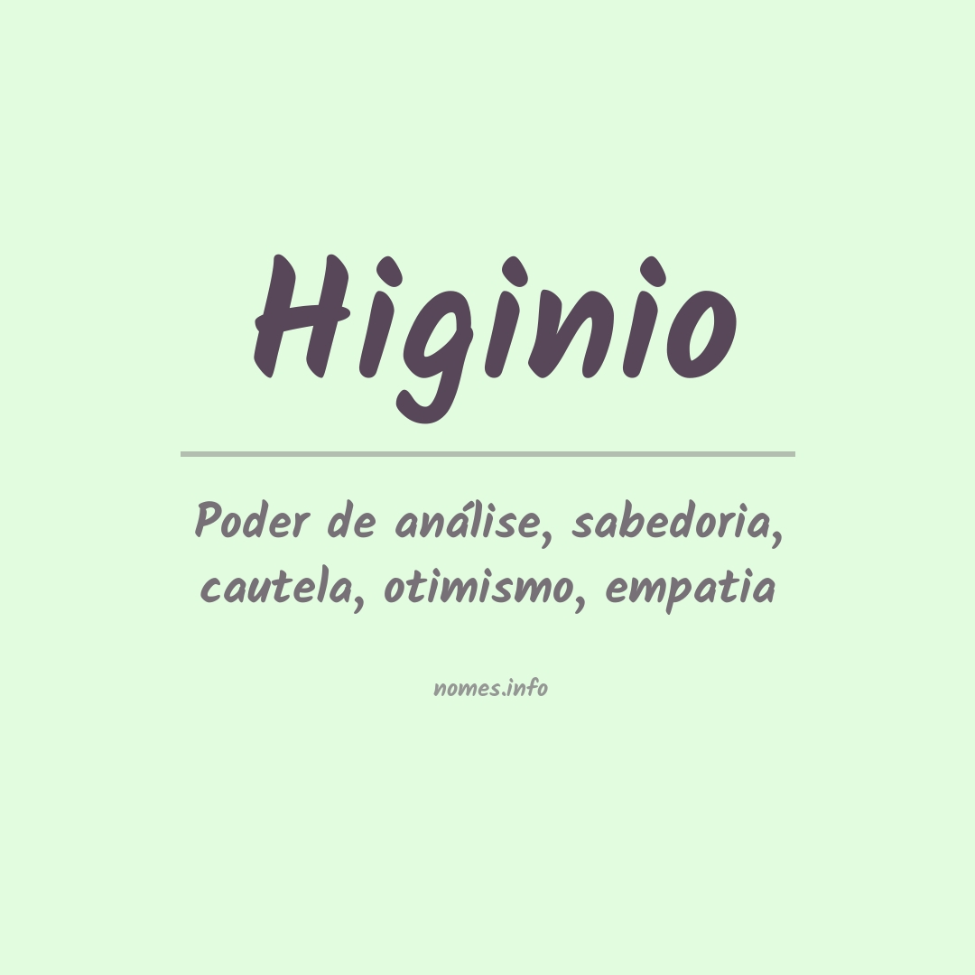 Significado do nome Higinio