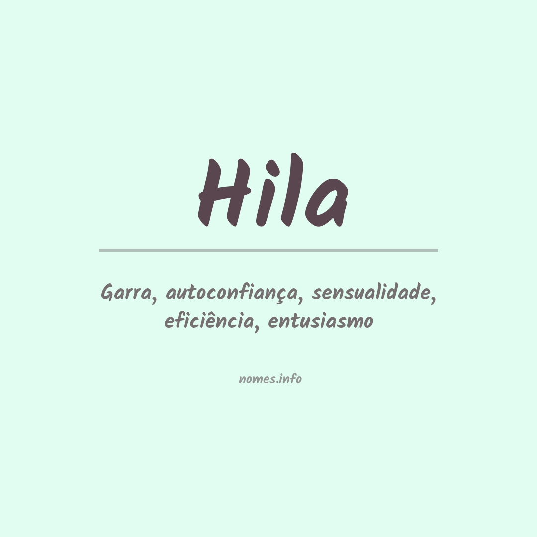 Significado do nome Hila