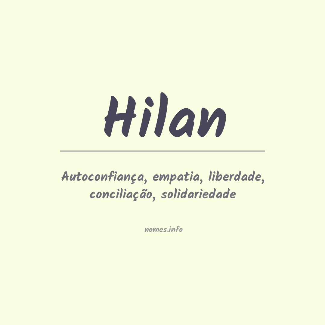 Significado do nome Hilan