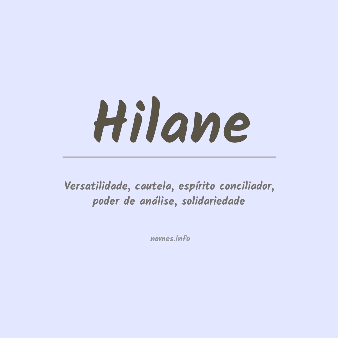 Significado do nome Hilane