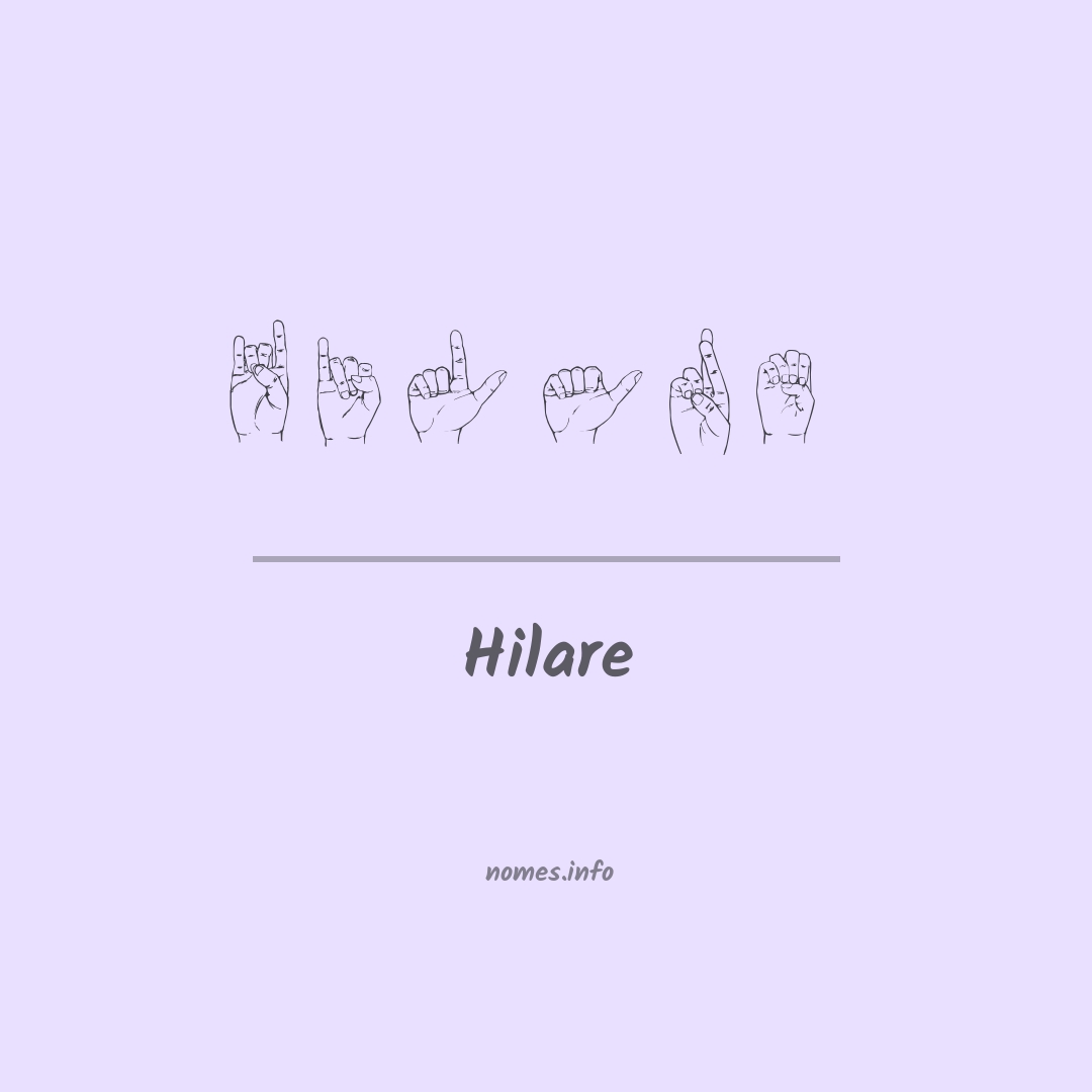Hilare em Libras