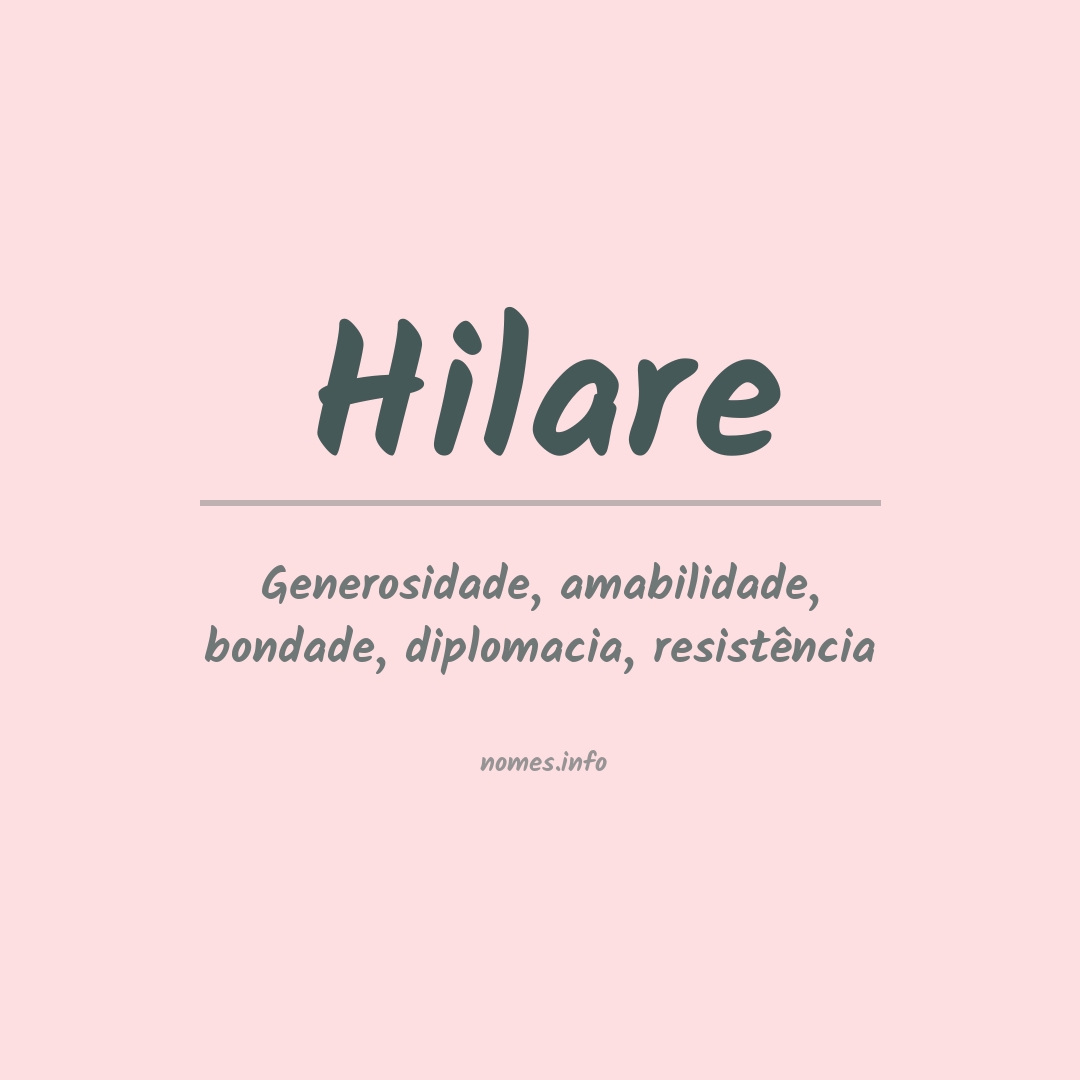 Significado do nome Hilare