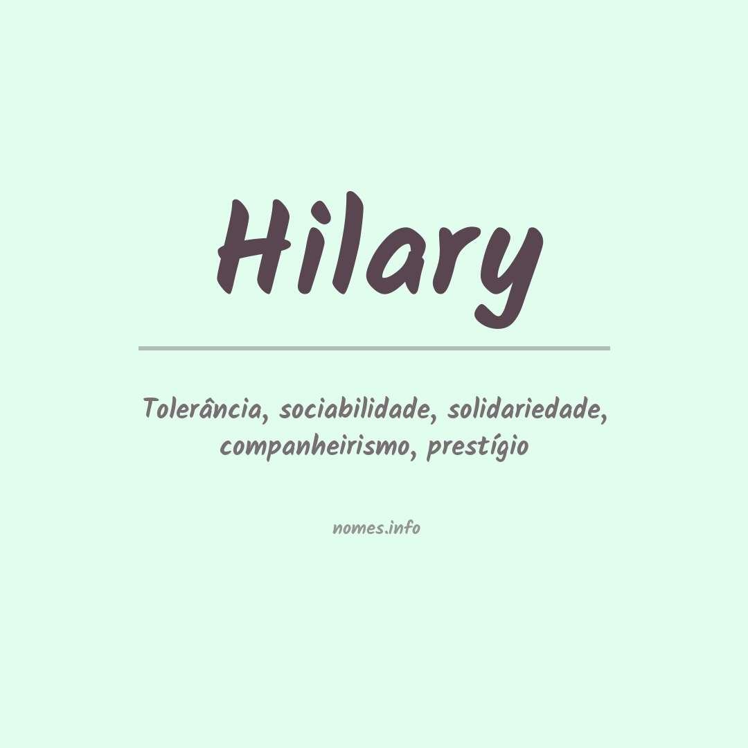 Significado do nome Hilary