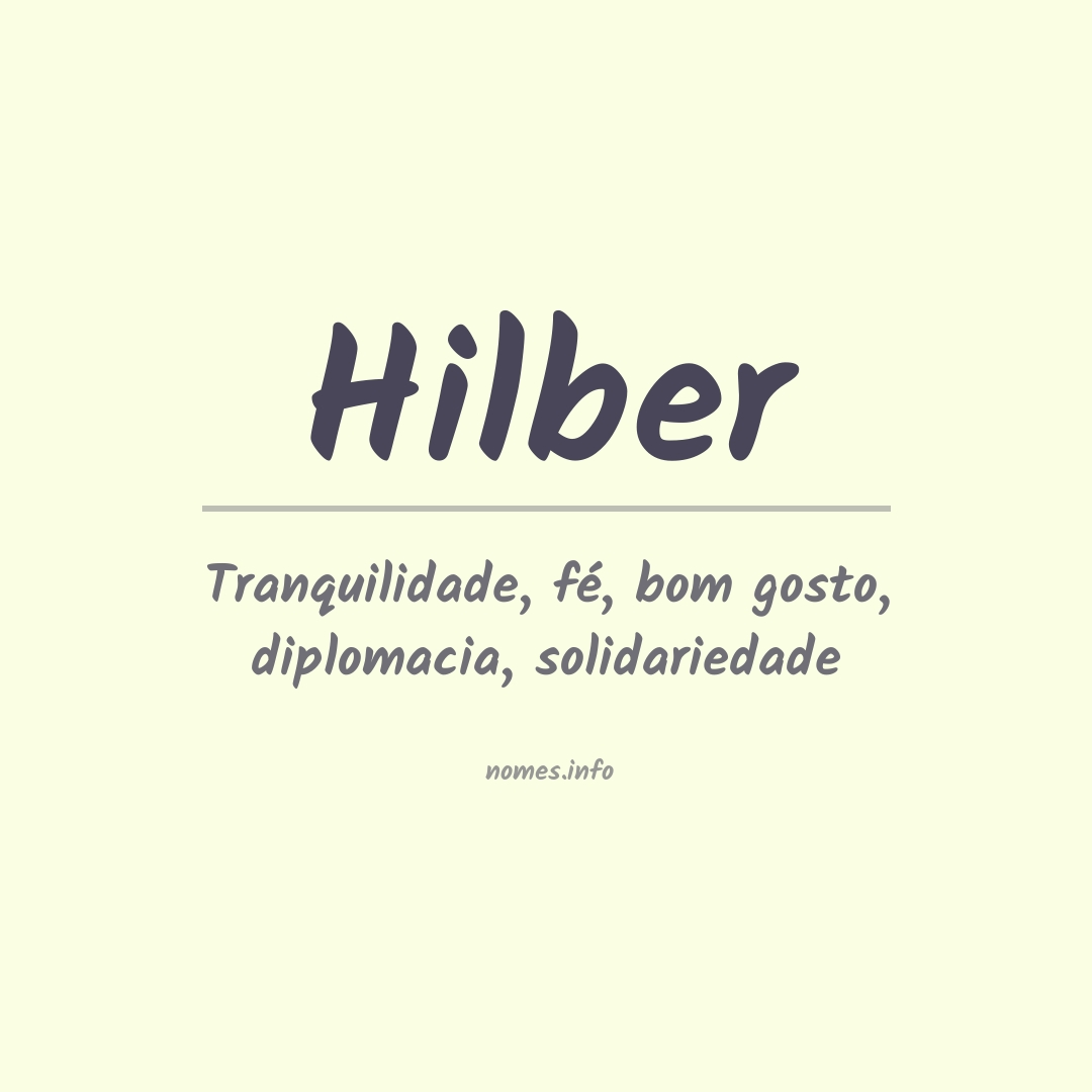 Significado do nome Hilber