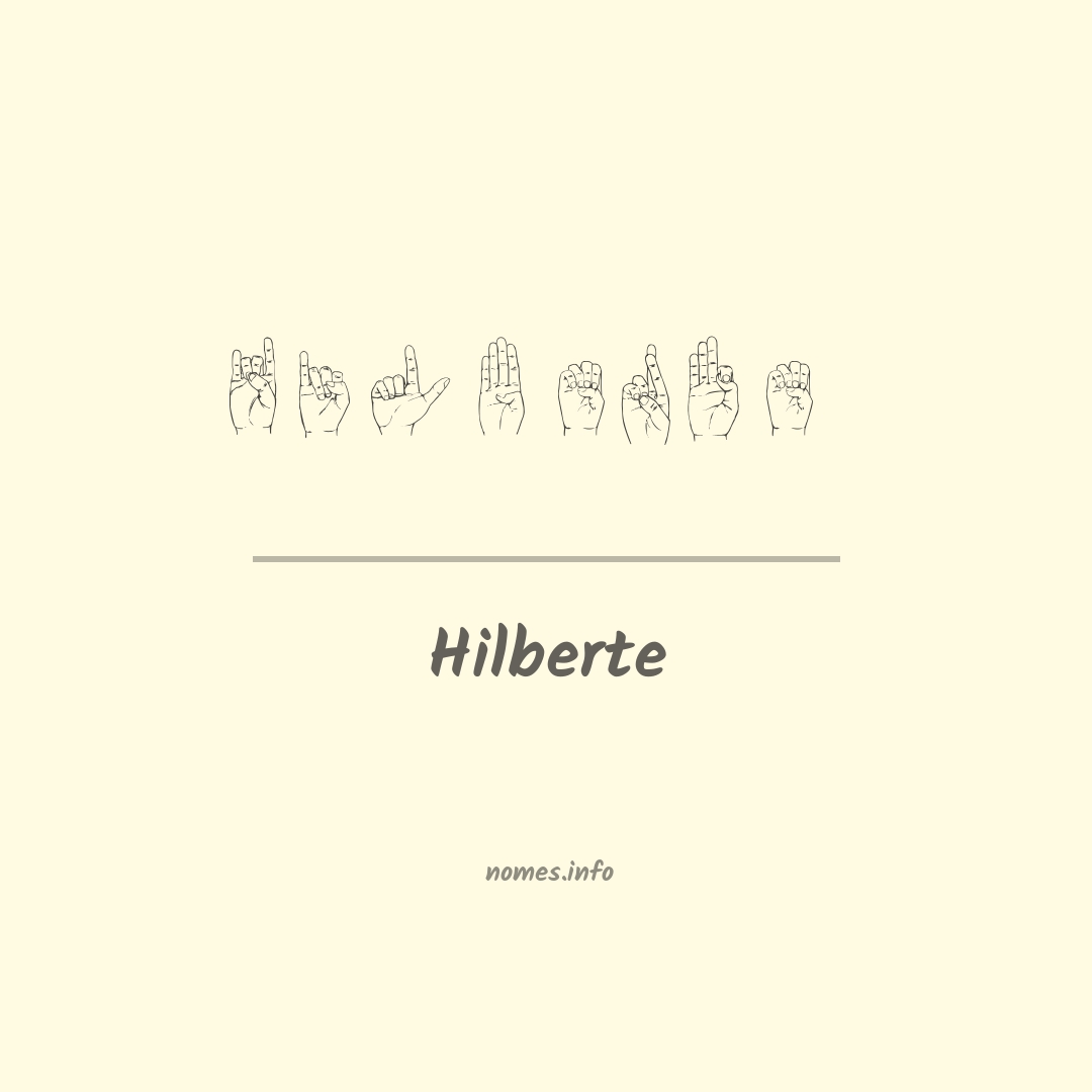 Hilberte em Libras