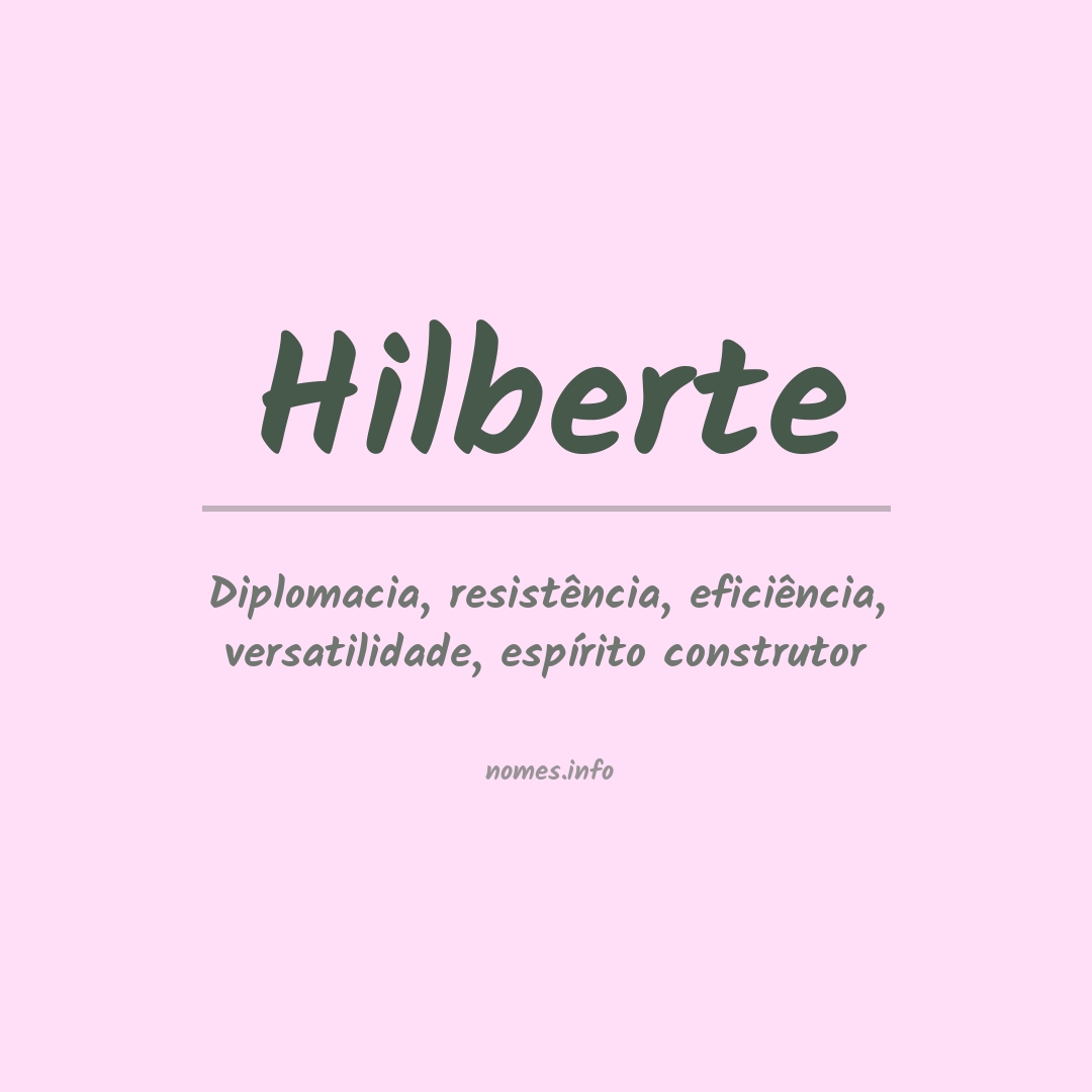 Significado do nome Hilberte