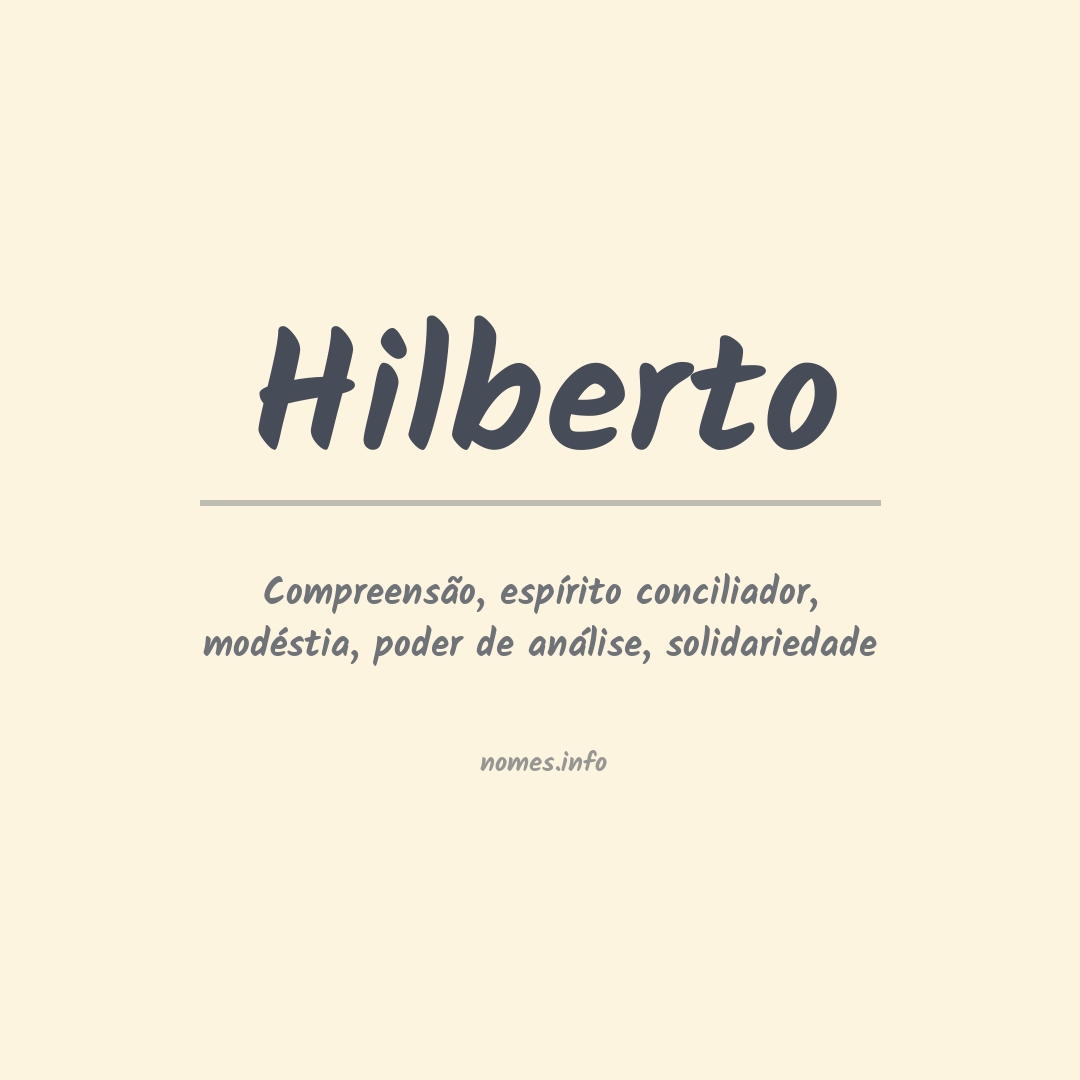 Significado do nome Hilberto