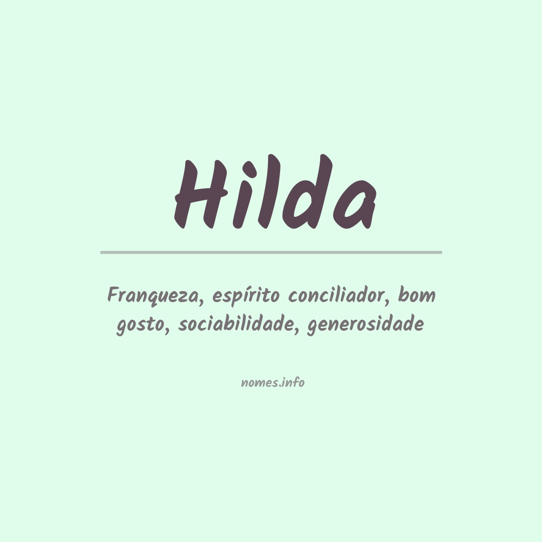 Significado do nome Hilda