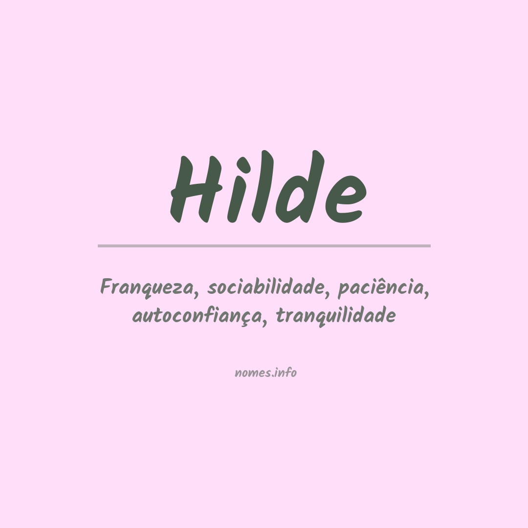 Significado do nome Hilde