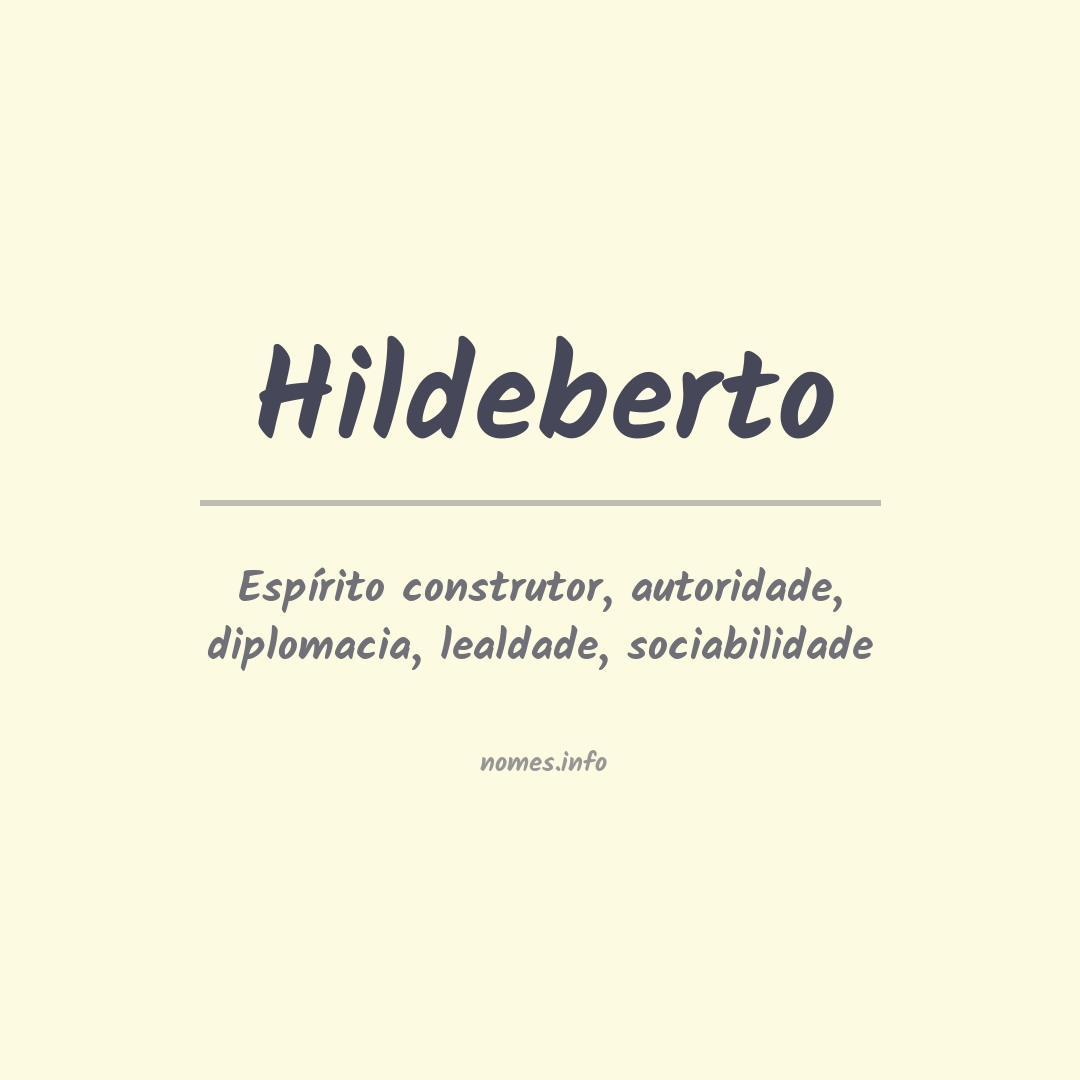 Significado do nome Hildeberto