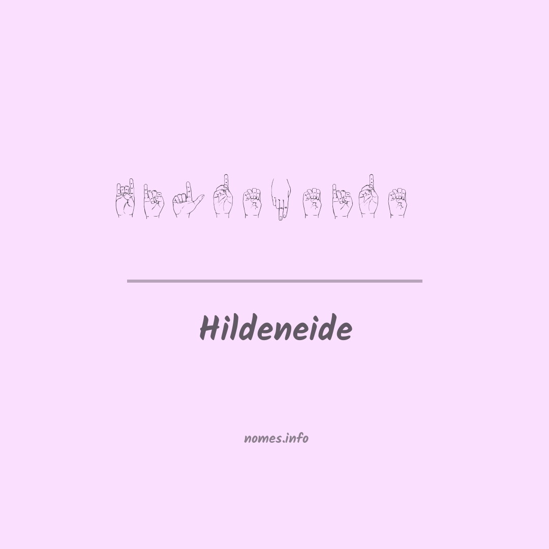 Hildeneide em Libras