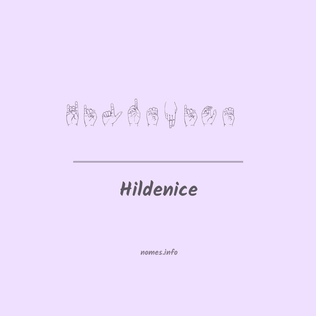 Hildenice em Libras