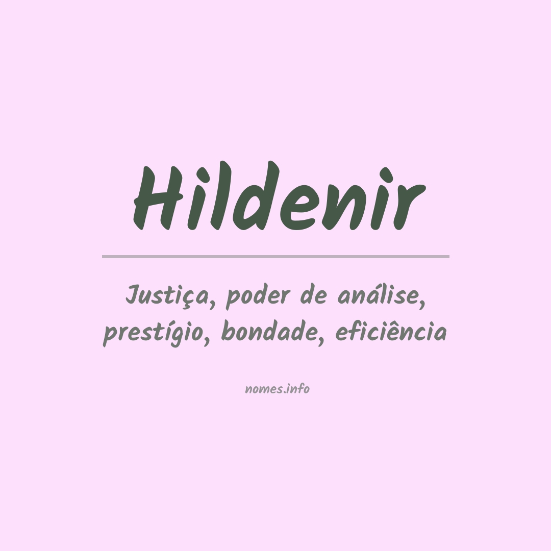Significado do nome Hildenir