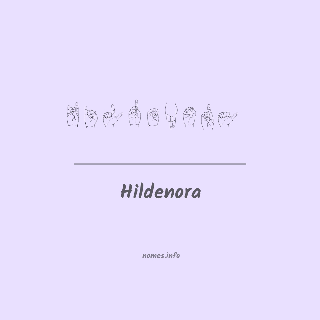 Hildenora em Libras