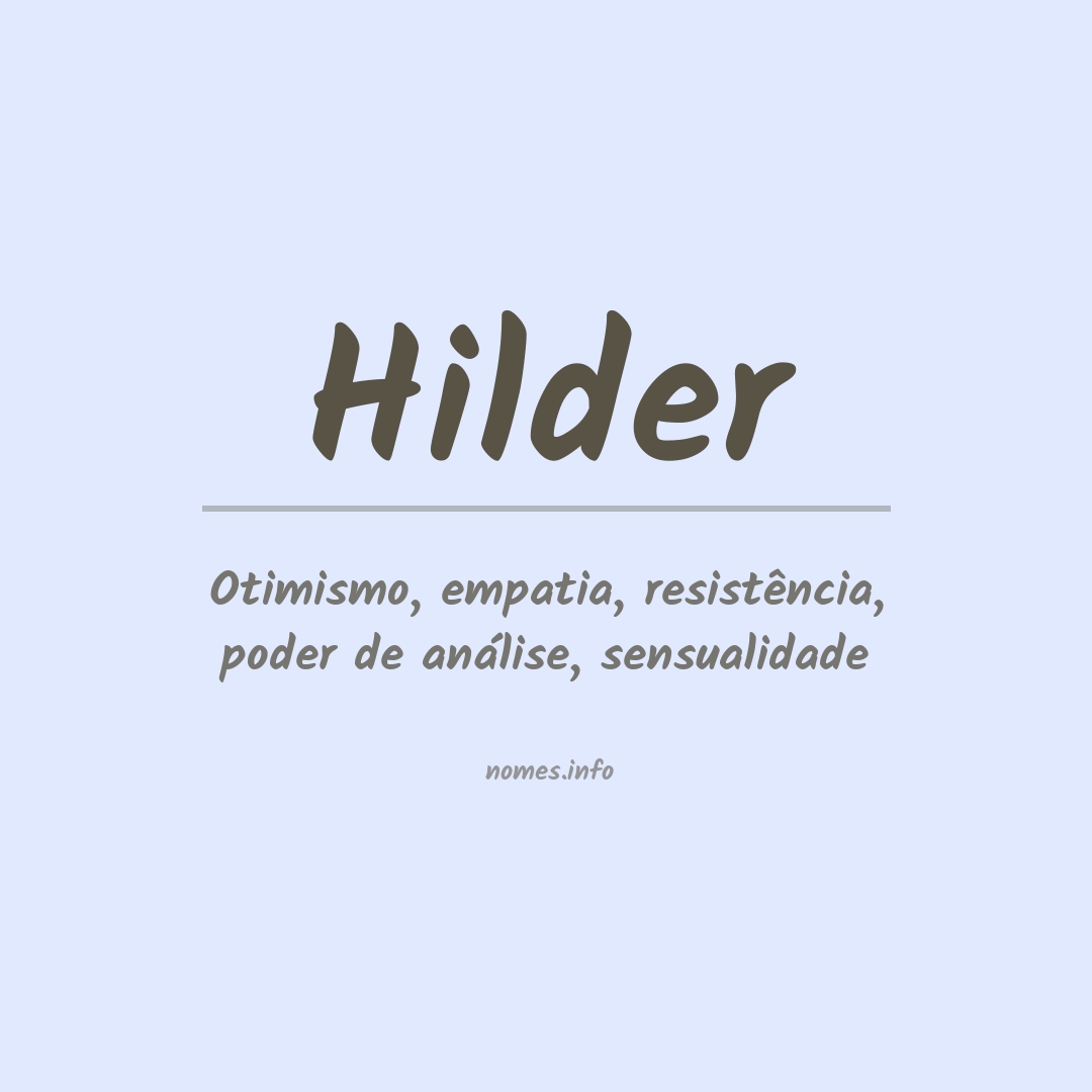 Significado do nome Hilder
