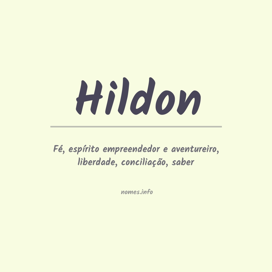 Significado do nome Hildon