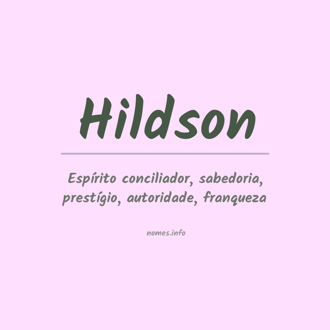 Significado do nome Hildson