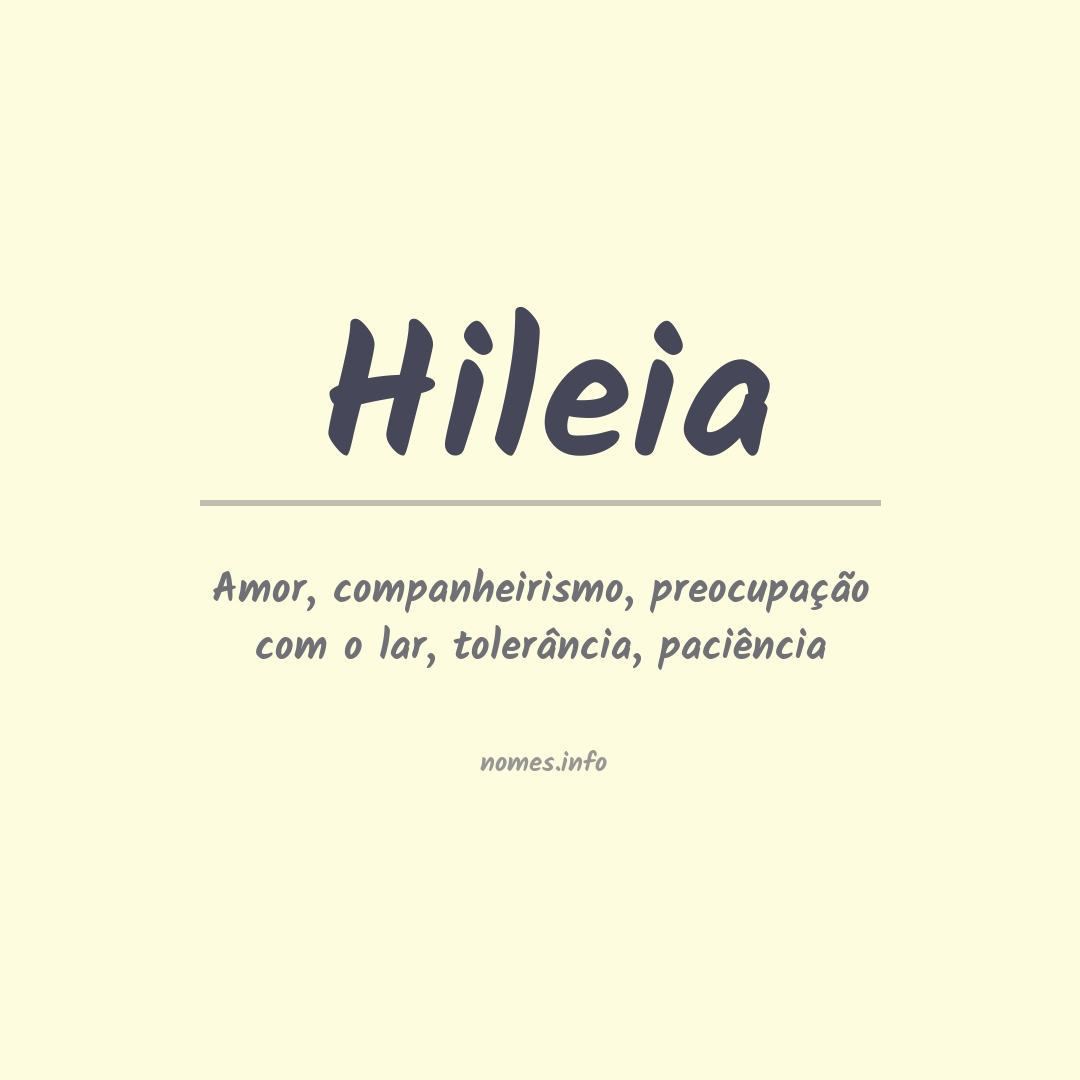 Significado do nome Hileia