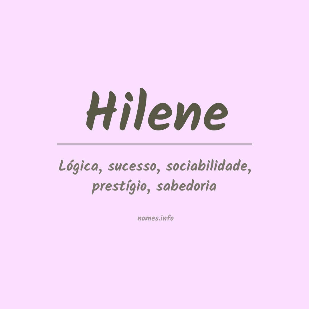 Significado do nome Hilene