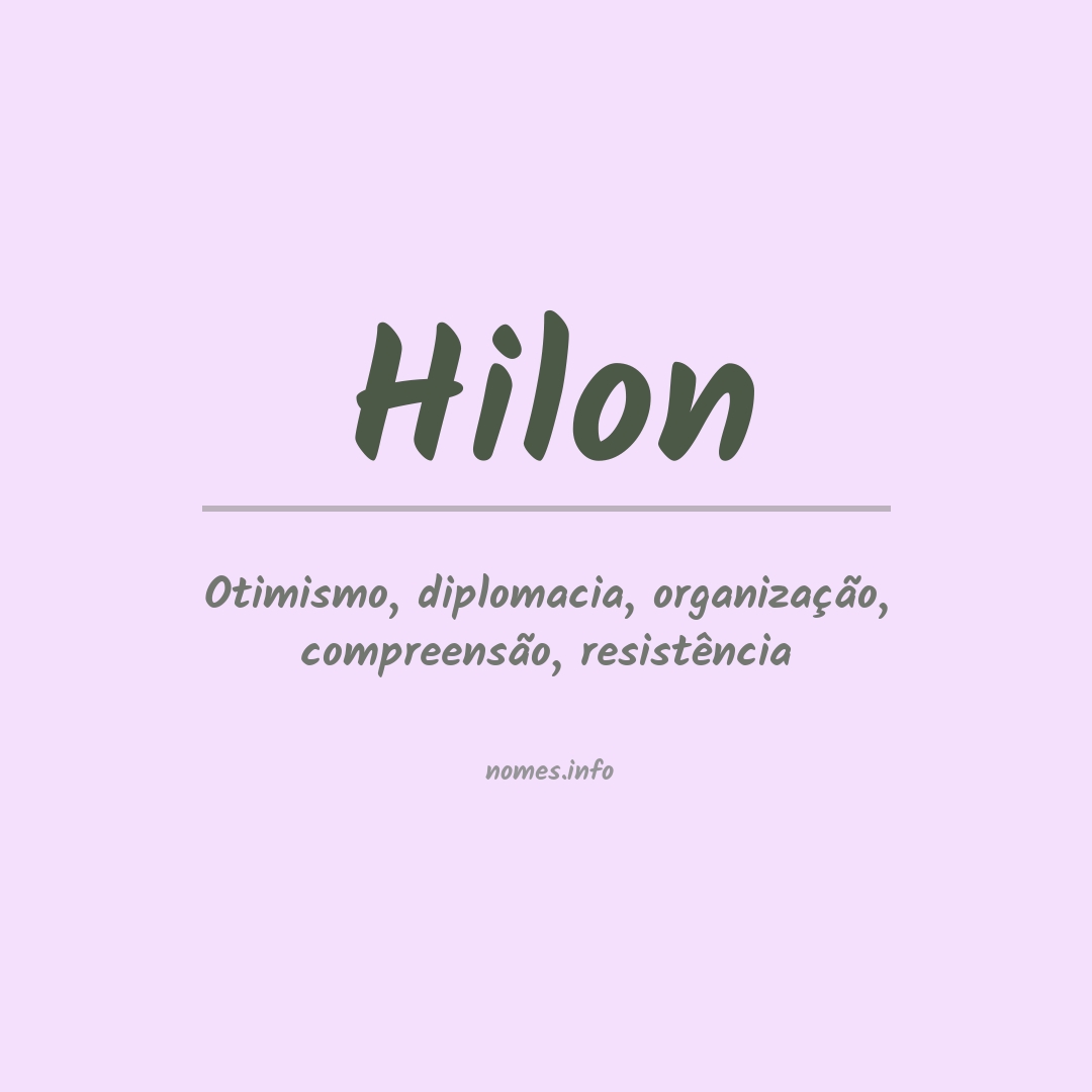 Significado do nome Hilon