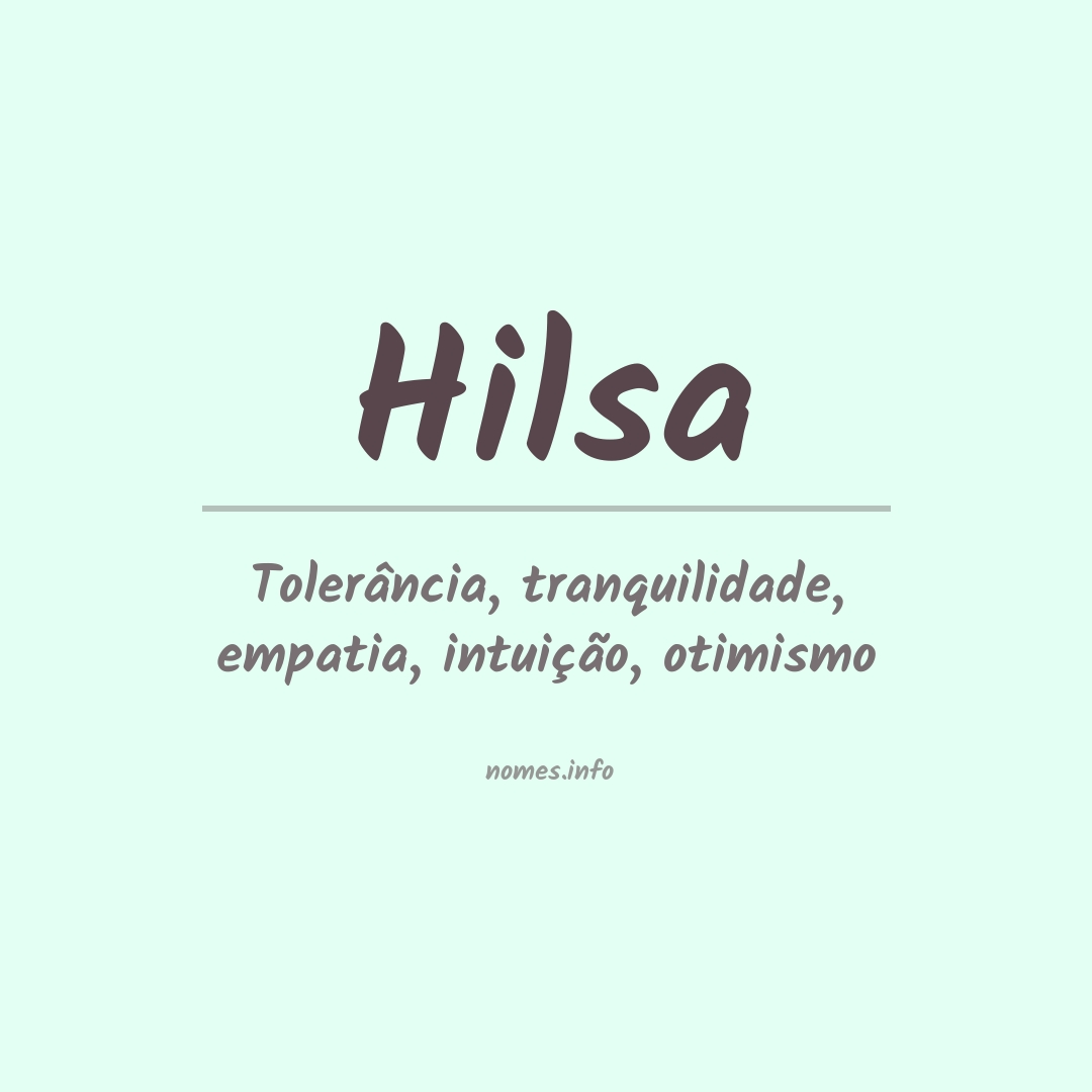 Significado do nome Hilsa