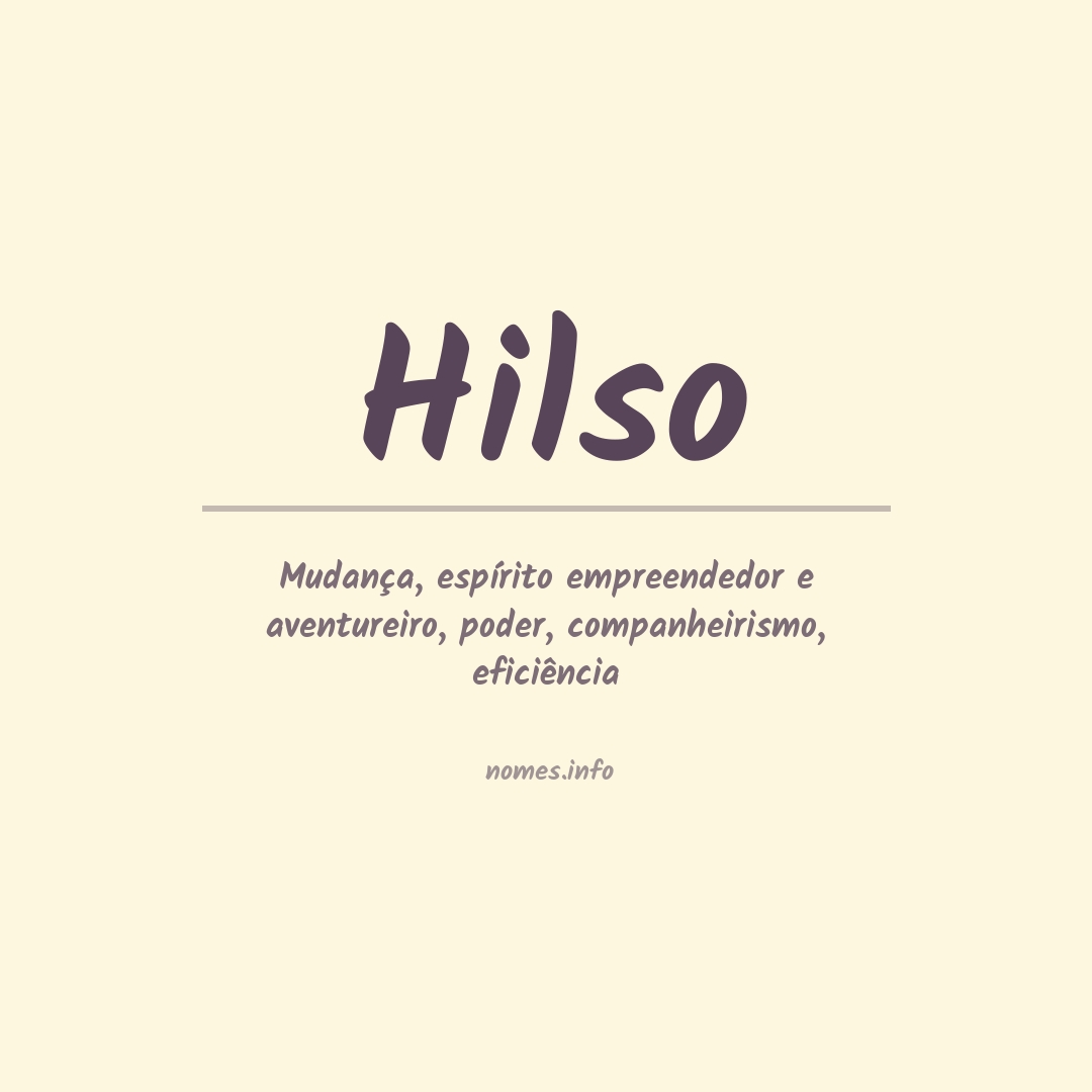 Significado do nome Hilso