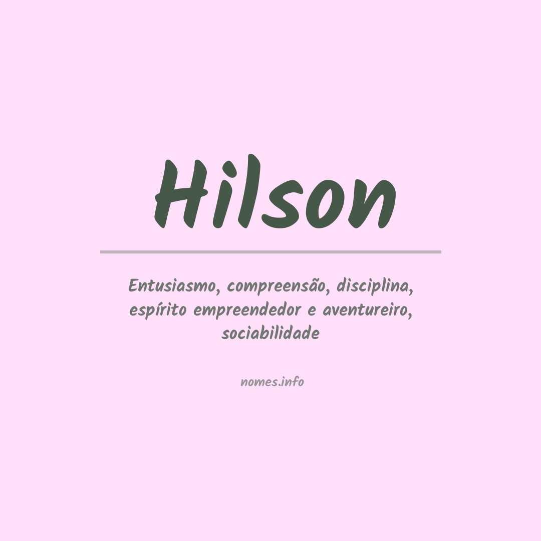 Significado do nome Hilson