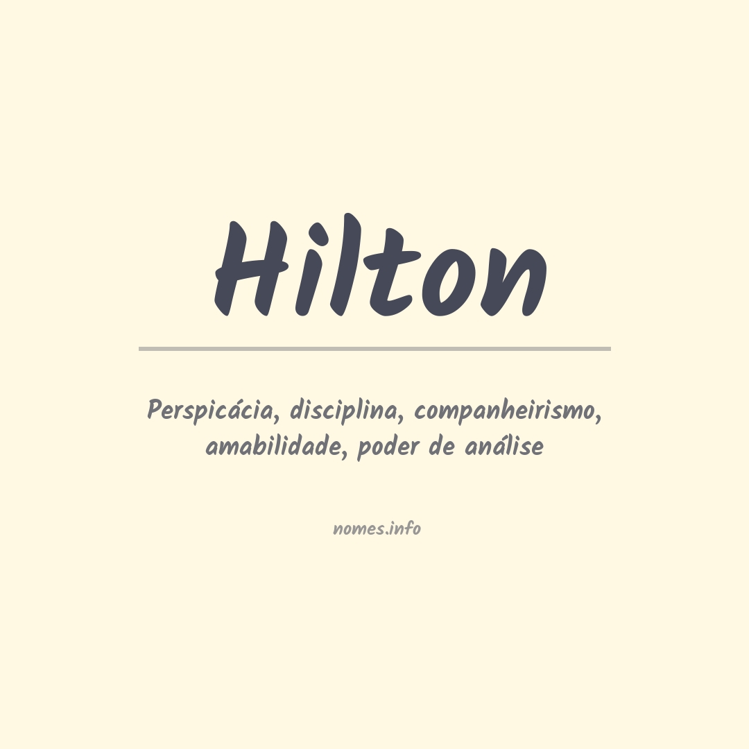 Significado do nome Hilton