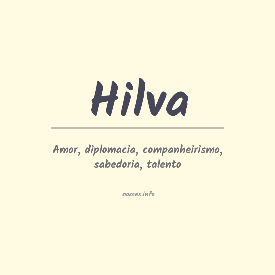 Significado do nome Hilva