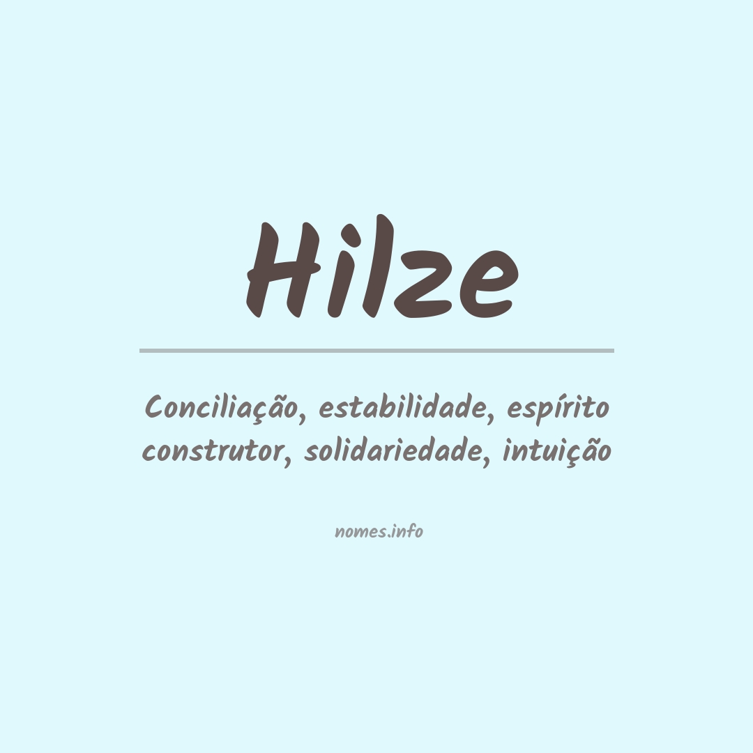 Significado do nome Hilze