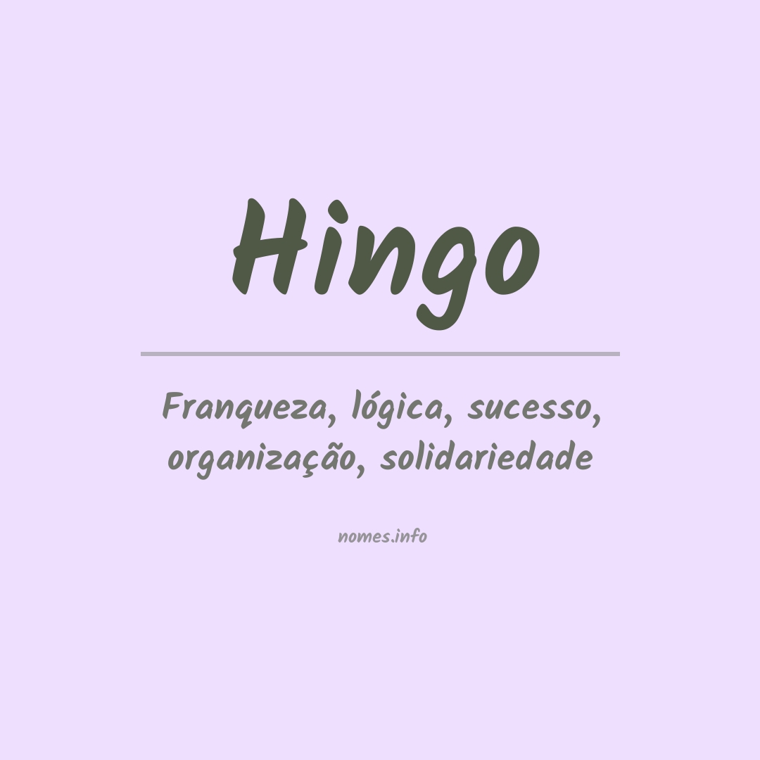 Significado do nome Hingo