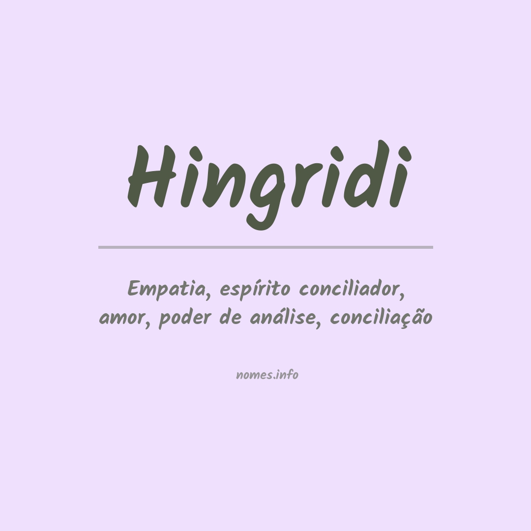 Significado do nome Hingridi