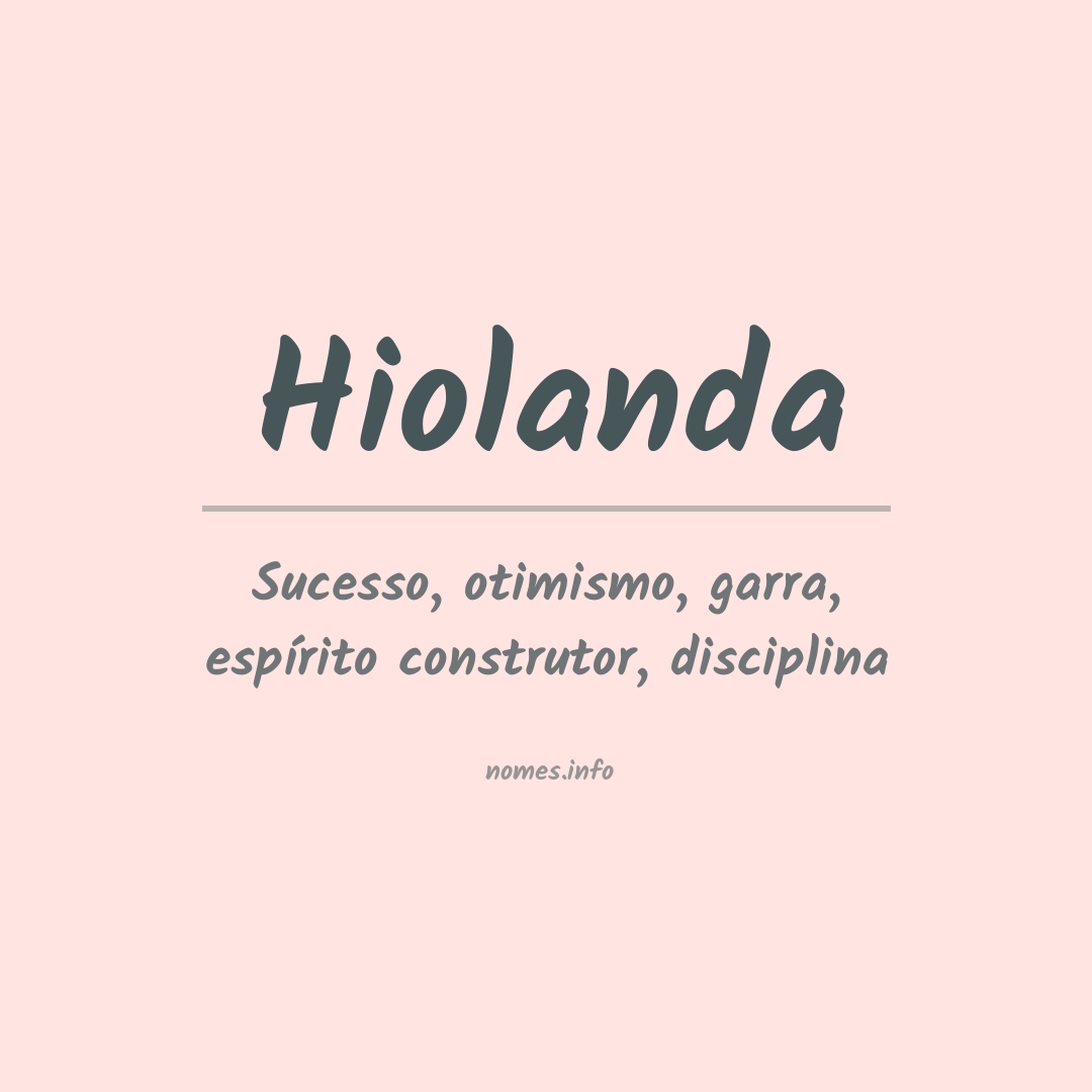 Significado do nome Hiolanda