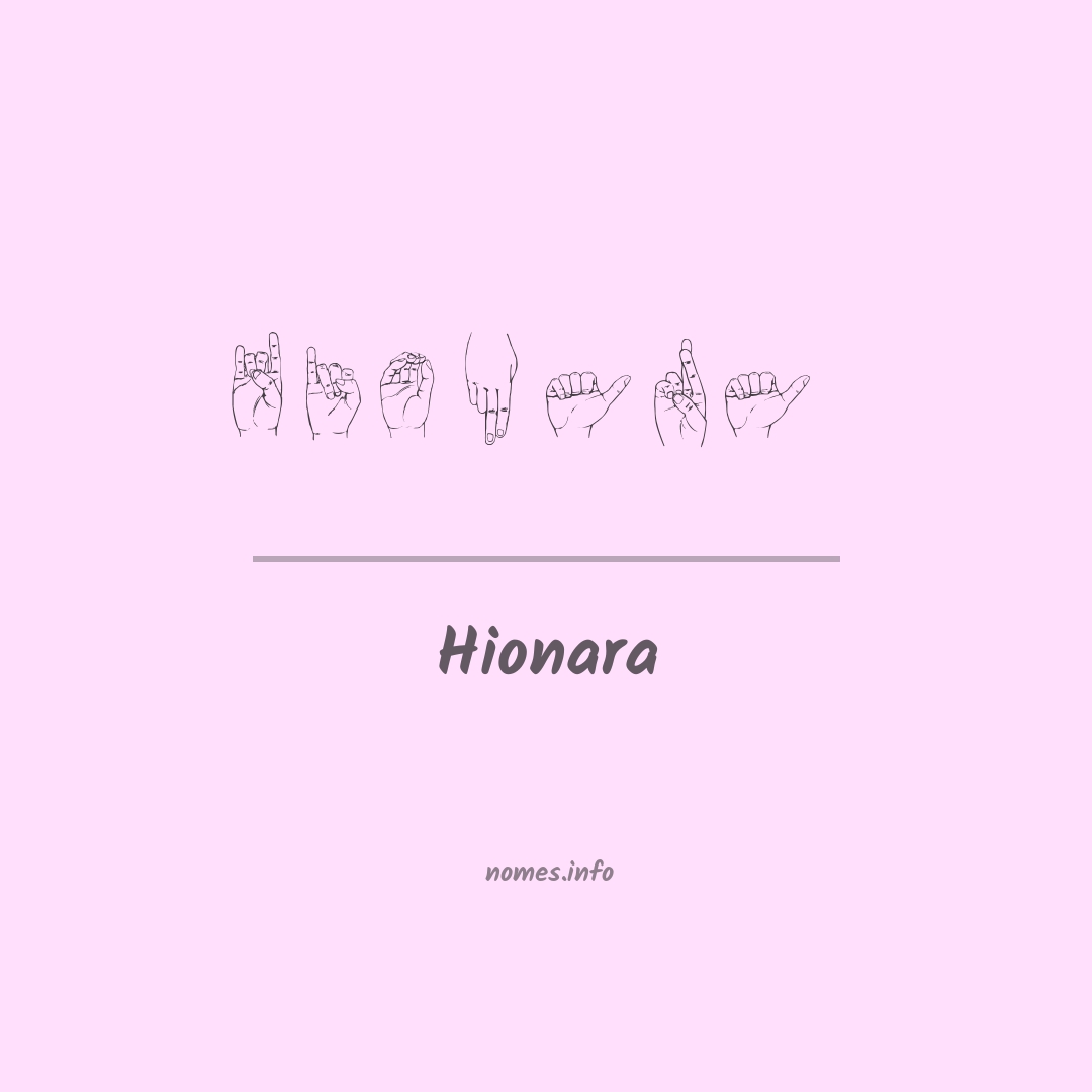 Hionara em Libras