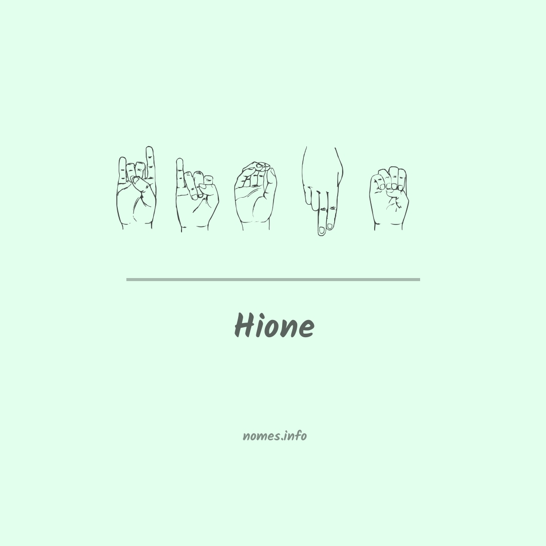 Hione em Libras Hione em Libras