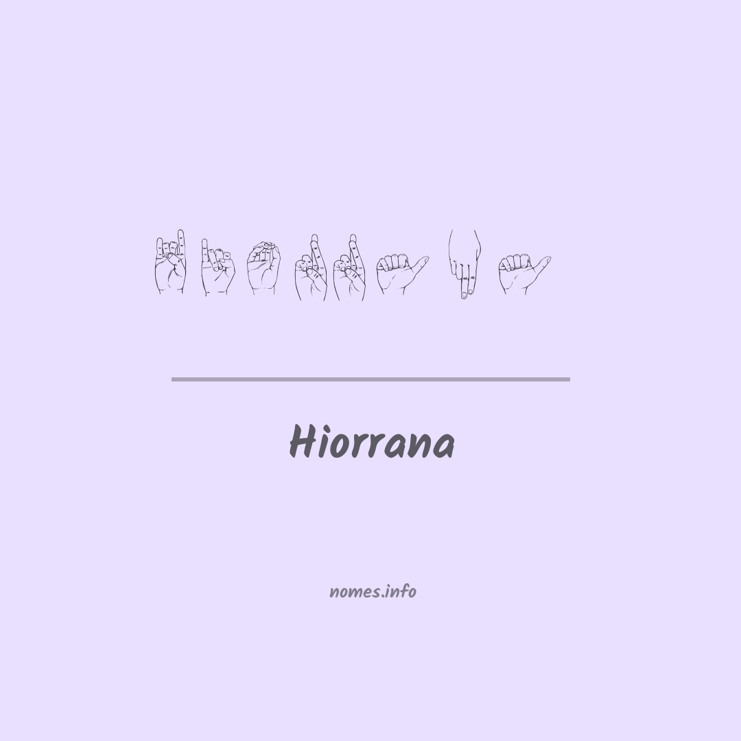 Hiorrana em Libras