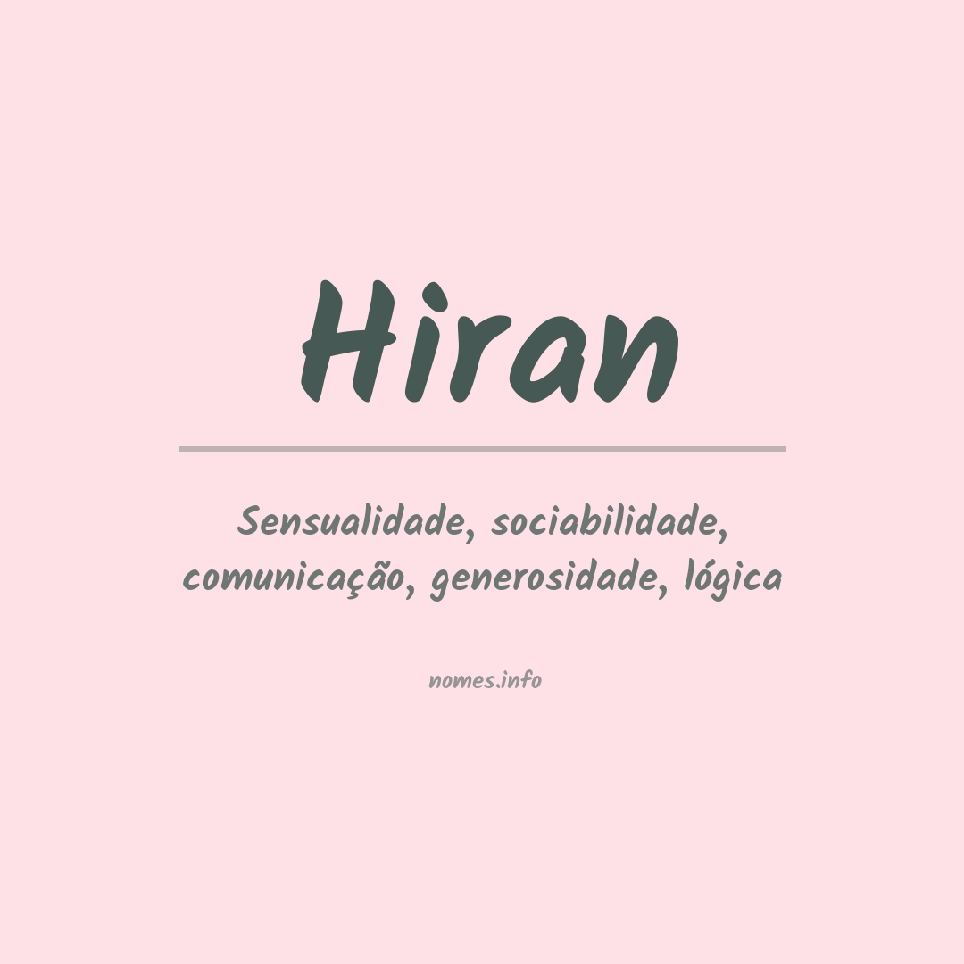 Significado do nome Hiran