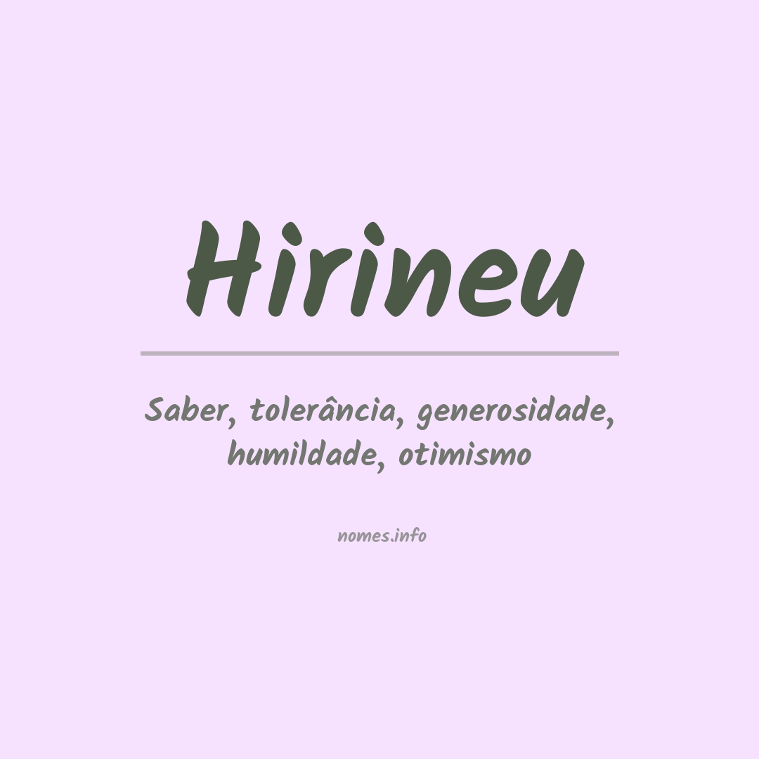Significado do nome Hirineu