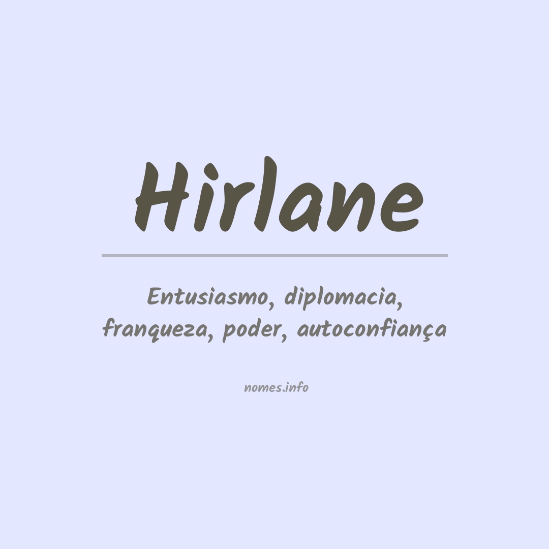 Significado do nome Hirlane