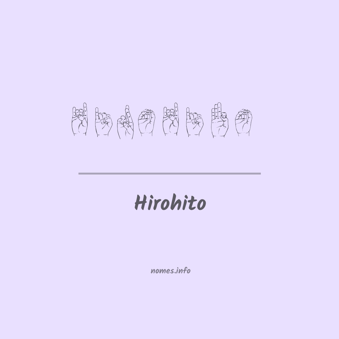 Hirohito em Libras