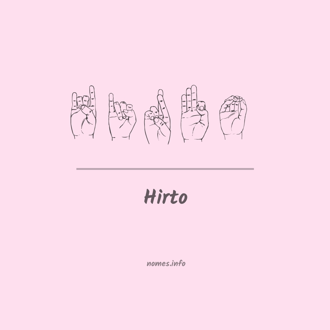 Hirto em Libras